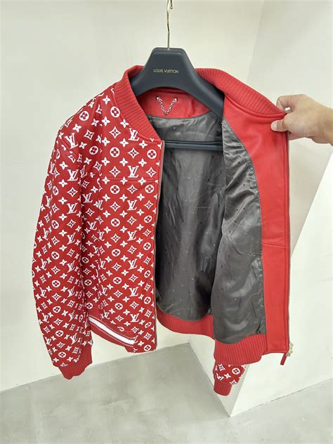 lv supreme leather jacket|louis vuitton x supreme outlet.